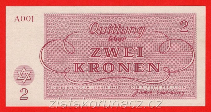 2 K - Terezínská poukázka A 001