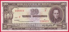 Bolívie - 20 Bolivianos 1945