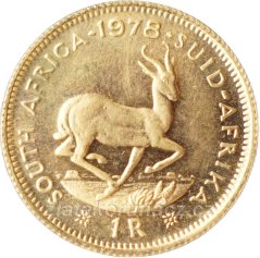 Zlatá mince Jížní Afrika - 1 Rand 1978