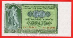 50 Kčs 1953 KV-český číslovač