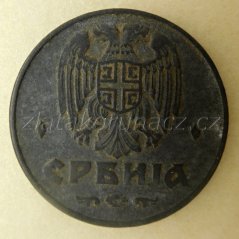 Srbsko - 1 dinar 1942 BP