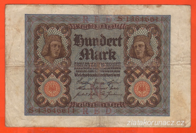 Německo - 100 Mark 1.11.1920 - série S-N