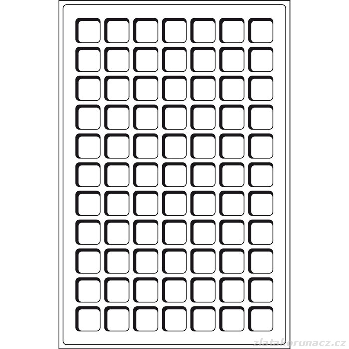 Mincovní plata TAB - na 77 mincí do 22 mm Ø červená