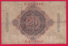 Německo - 20 mark 21.4.1910 - série E