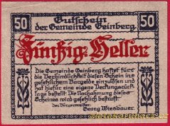 Geinberg - 50 haléřů - 1920