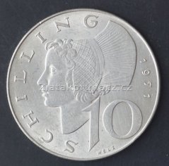Rakousko - 10 schilling 1971