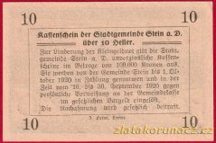 Stein an der Donau - 10 haléřů - 1920 - sv. zelená