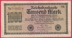 Německo - 1000 mark 15.9.1922 - série Tg-OE