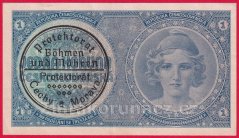 1 koruna b.l.1938/1940 A048 - strojový přetisk