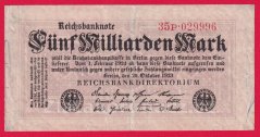 Německo - 5 Milliarden mark 20.10.1923 - série 35P