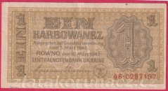 Rusko-Ukrajina - 1 Karbowanez 1942