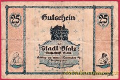 Glatz - 25 pfennig - 1921