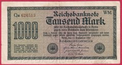 Německo - 1000 mark 15.9.1922 - série Qa-WM