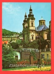 Karlovy Vary - barokní kostel, pohled z ulice