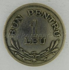 Rumunsko - 1 leu 1924 - vlnovka