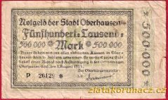 Oberhausen - 500 tisíc marek - 1923