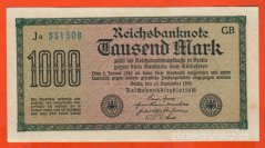 Německo - 1000 mark 15.9.1922 - série Ja-GB