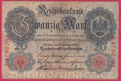 Německo - 20 mark 19.2.1914 - série J