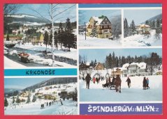 Krkonoše - Špindl. Mlýn - centrum, Rudý prapor, 9. květen, cvičná louka, Hubertus