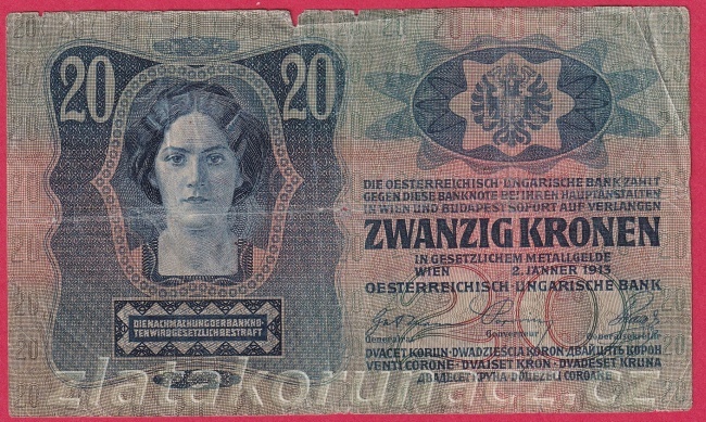 Rakousko-Uhersko - 20 kronen 1913