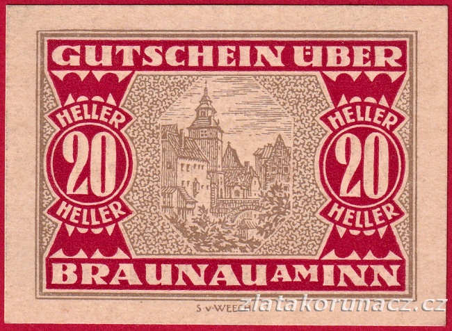 Braunau am Inn - 20 haléřů - 1920