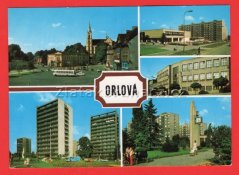 Orlová - náměstí, hodiny