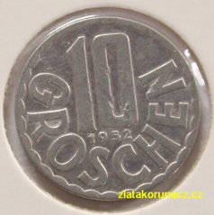 Rakousko - 10 groschen 1952