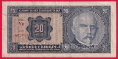 20 korun 1926 Vg
