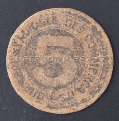 Francie - 5 centimes 1920 Perpignam - papírová