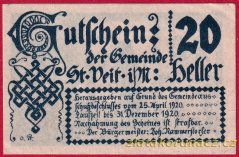 St. Veit - 20 haléřů - 1920