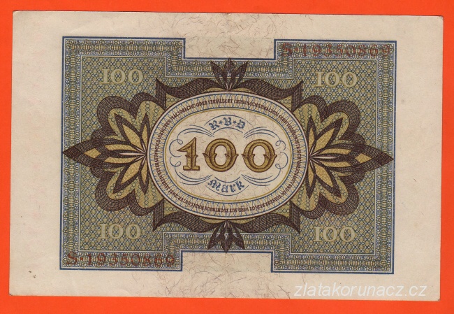 Německo - 100 Mark 1.11.1920 - série S-O