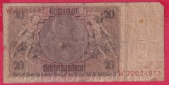 Německo - 20 Reichsmark 22.1.1929 - série W-W - 8 m.č.
