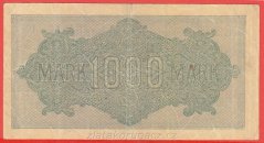 Německo - 1000 mark 15.9.1922 - série B-BX - 6 m.č.