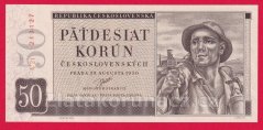 50 Kčs 1950 A21 perf.