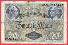 Německo - 20 mark 5.8.1914 - série W