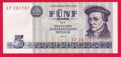 Německo - Východní - 5 marek 1975 SF