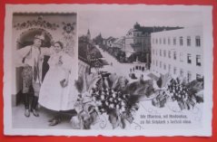 Hodonín - Lidé v krojích, sklípek, hrozny