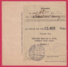Rakousko - šekový výplatní lístek poštovního úřadu šekovního - 1917