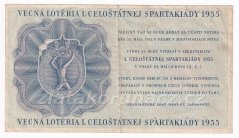 Los - 5 kčs - Věcná loterie- I. celostátní spartakiády - A - r.1955