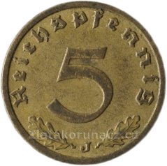 Německo - 5 Reichspfennig 1938 J