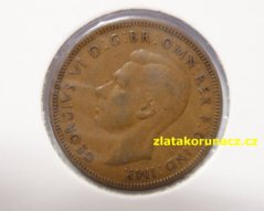 Anglie - 1/2 penny 1943