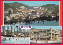 Nedvědice - celkový pohled, zimní stadión, nákupní středisko