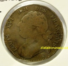 Francie - 12 deniers 1792 BB