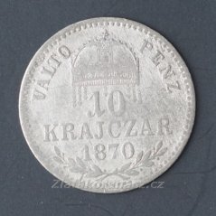 10 krejcar 1870 G.Y.F.