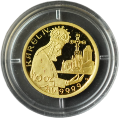 1998 - 1 000 Kč Karla IV. Proof