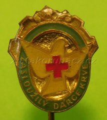 Zasloužilý dárce krve - zlato-modrý