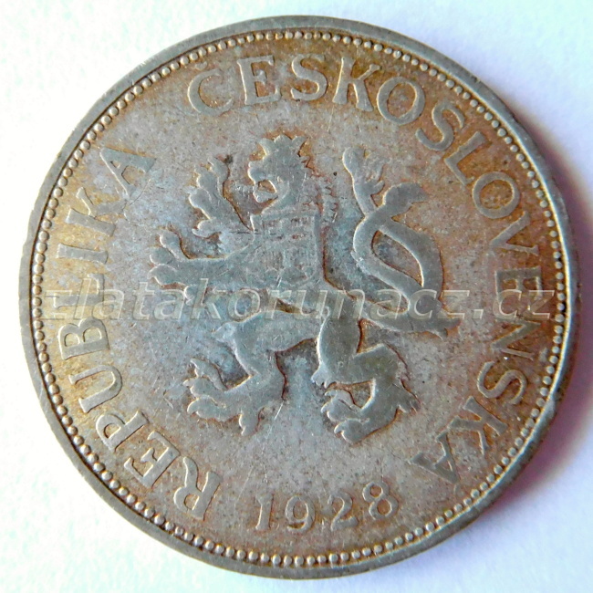 Pětikoruna - 5Kč 1928 varianta