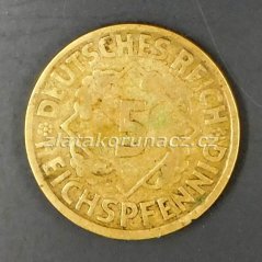 Německo - 5 Reichspfennig 1924 E