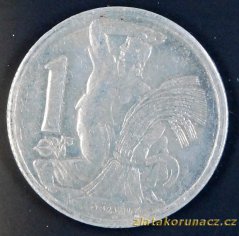1 koruna 1947 hliník - novoražba