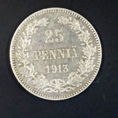 Finsko - 25 pennia 1913 S